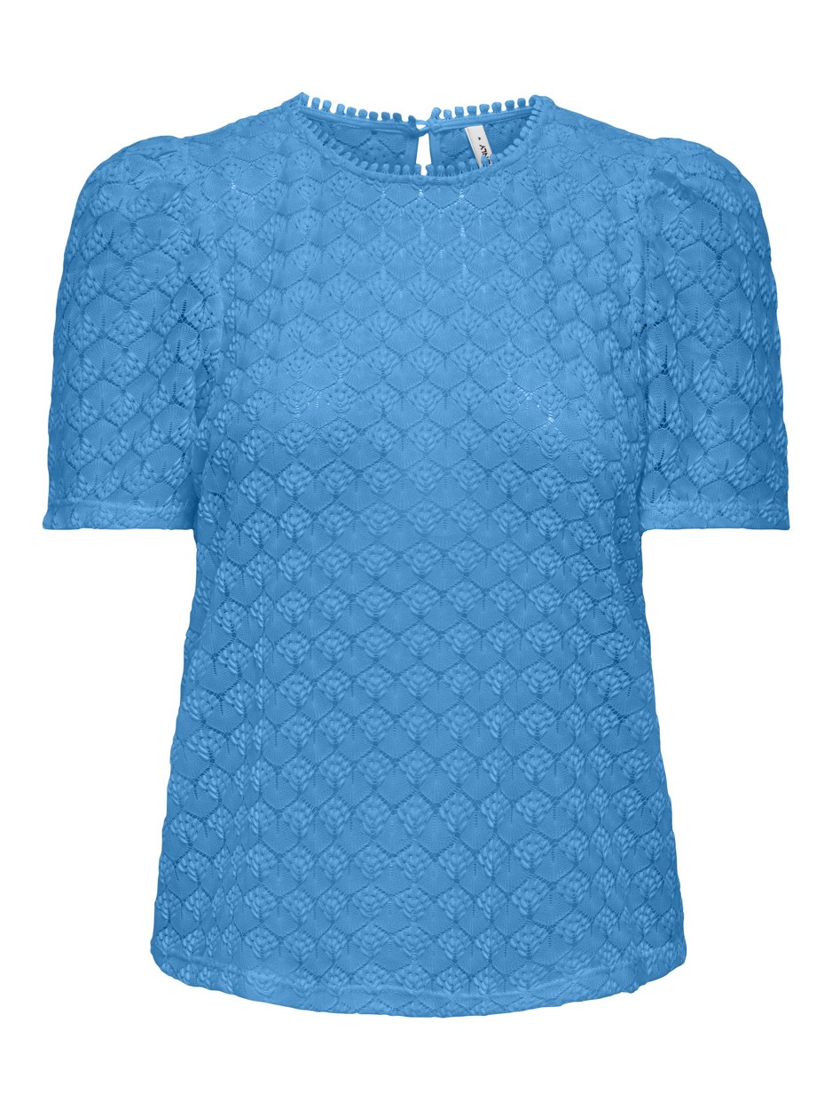 Onllea S/s Ruffles Top Jrs - Aqua