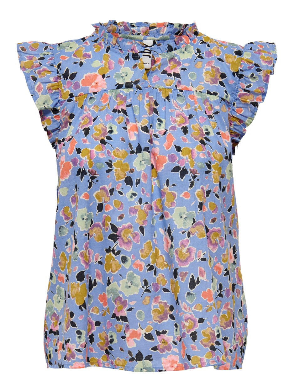 Jdyrosie S/l Top Wvn - Blauw Dessin