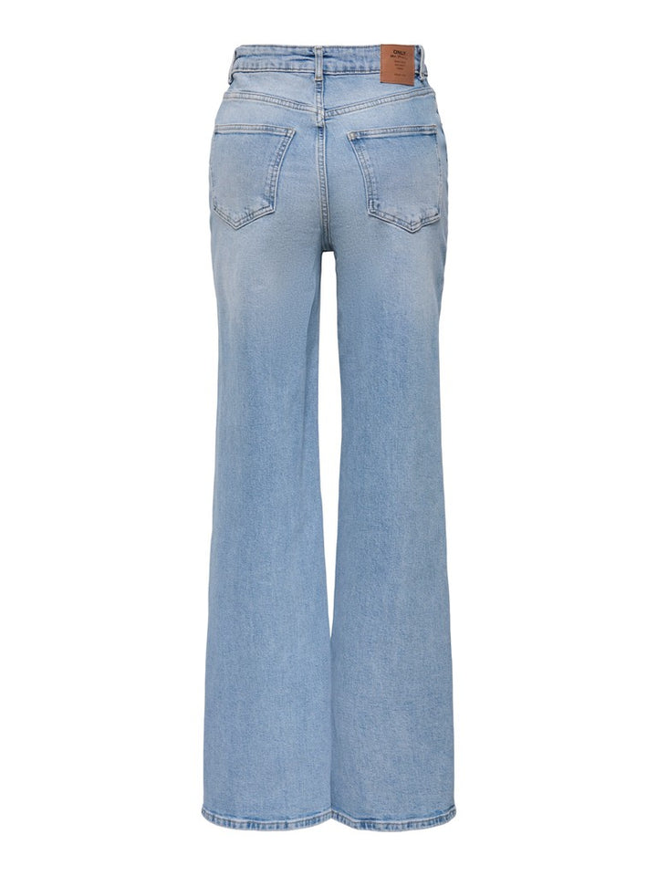 Onljuicy Life Hw Wide Leg Rea365  N - Blue Denim