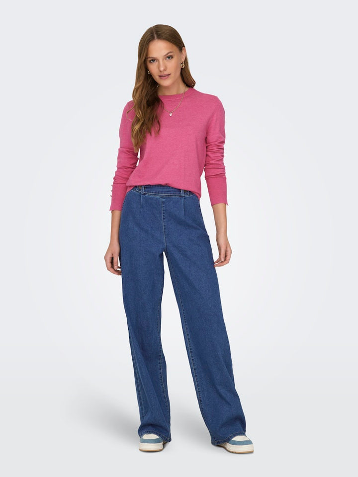 Jdygeggo Hw Wide Jeans Dnm Noos - Blue Denim