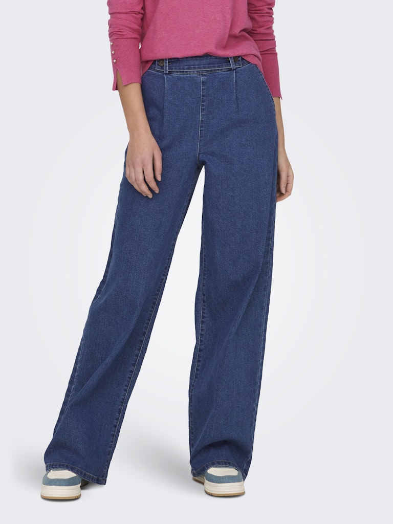 Jdygeggo Hw Wide Jeans Dnm Noos - Blue Denim