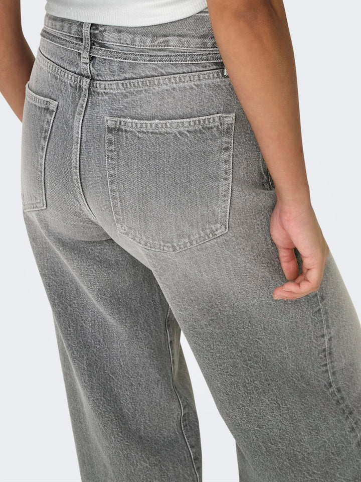 Onlgianna Mw Straight Dot757 - Grey Denim