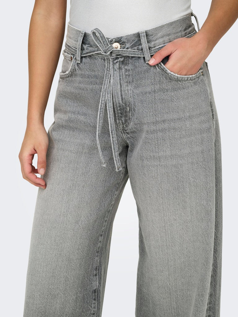 Onlgianna Mw Straight Dot757 - Grey Denim
