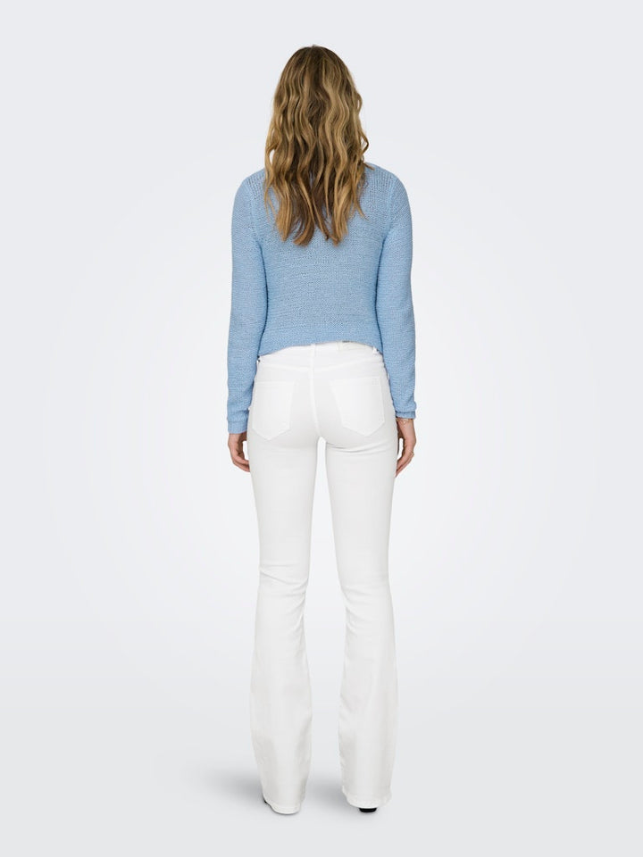 Onlblush Mid Flared Dnm Rea0730 Noos - Wit