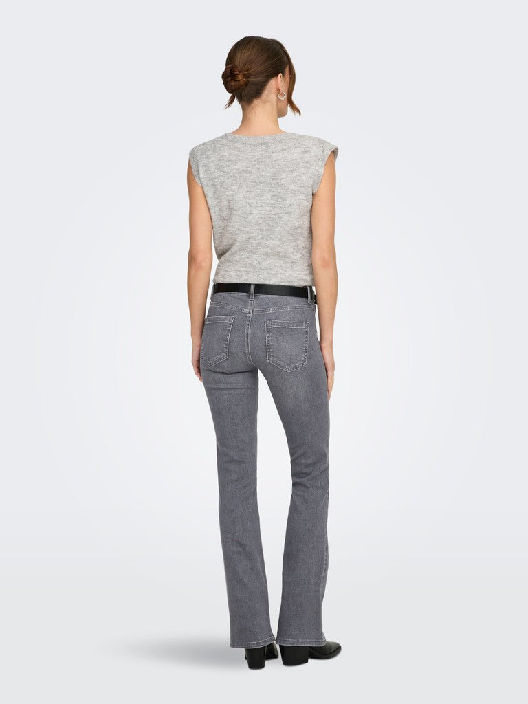 Onlblush Mid Flared Tai0918 Noos - Grey Denim