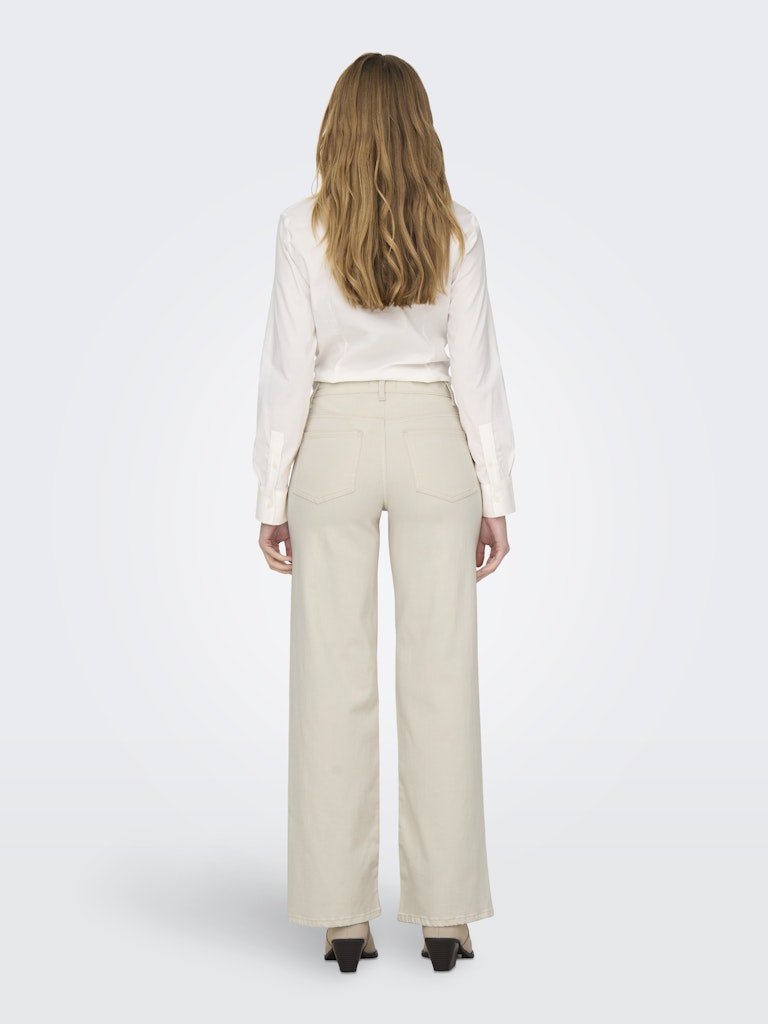 Onlmadison Blush Hw Wide Dnm Cro No - Ecru