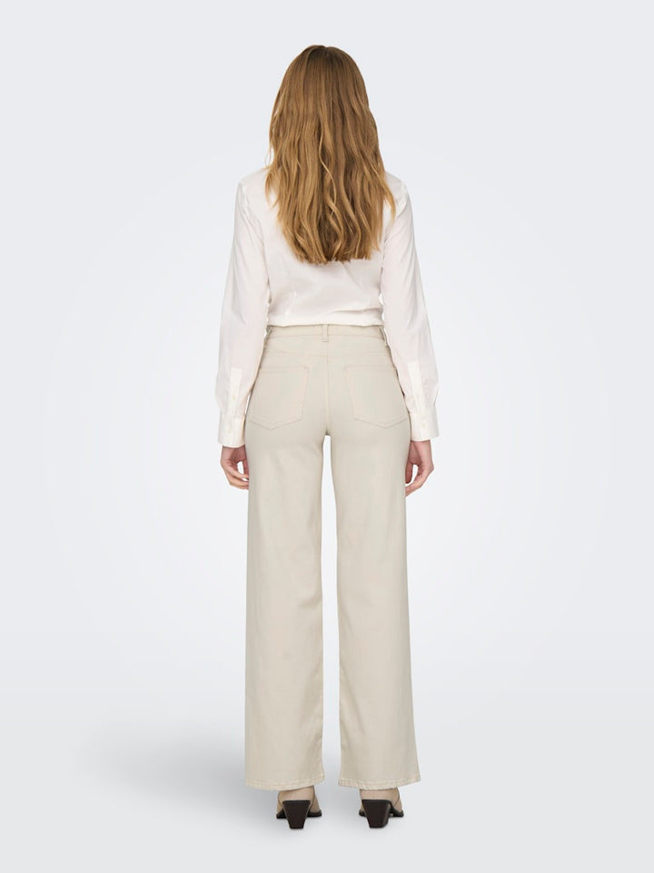 Onlmadison Blush Hw Wide Dnm Cro No - Ecru