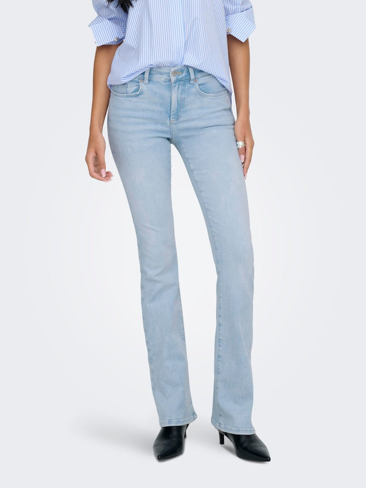 Onlblush Mid Flared Dnm Cro495 Noos - Blue Denim