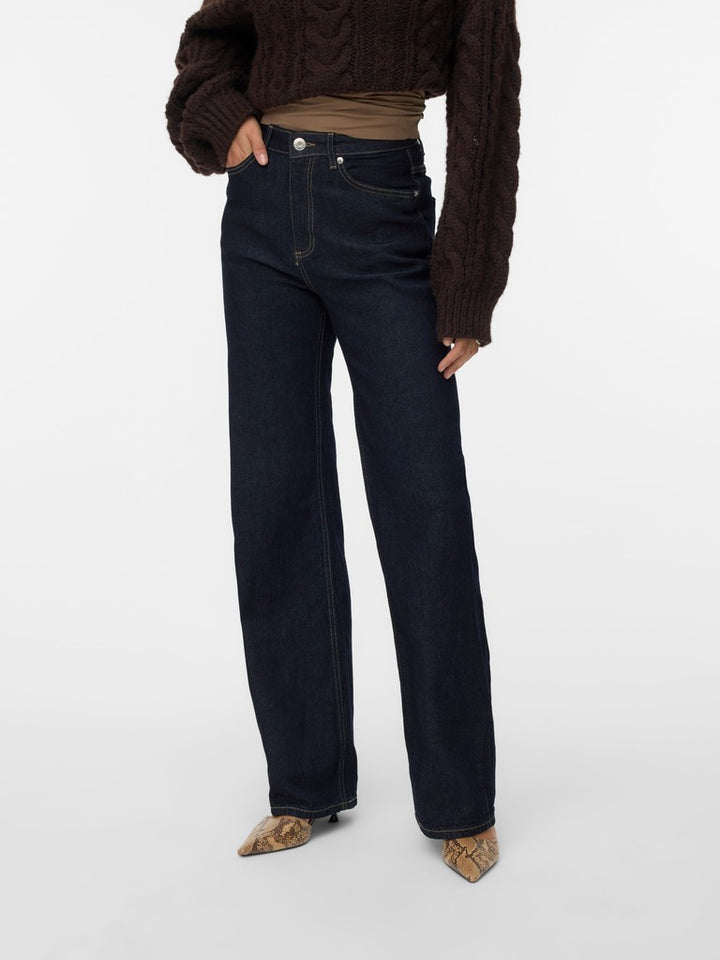 Vmtessa Hr Wide Jeans Ra369 Ga Noos - Blue Denim