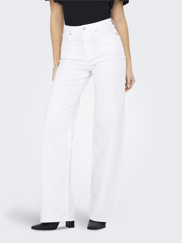 Onlmadison Blush Hw Wide Dnm Cro Noos - Wit