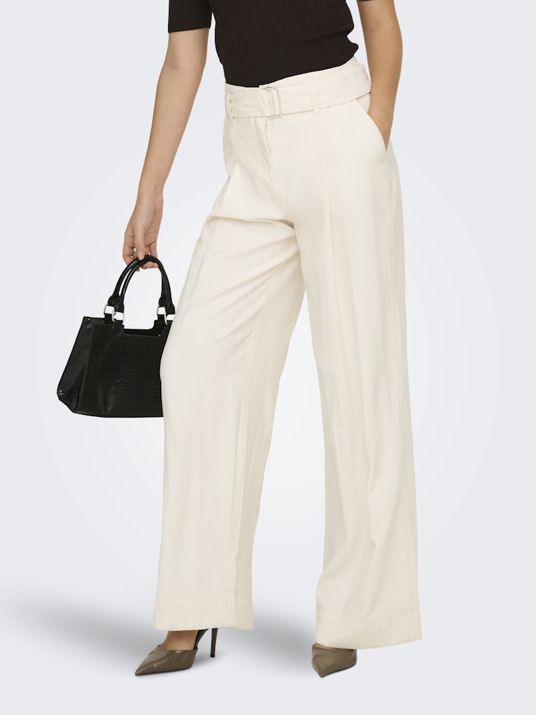 Onltila Life Hw Belt Wide Pant Tlr - Ecru