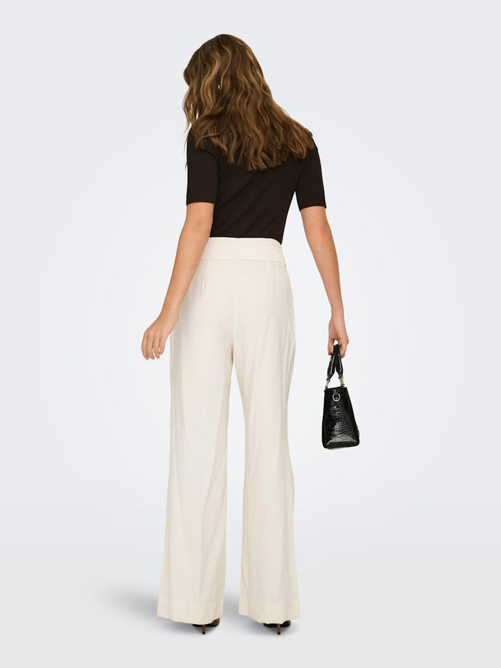 Onltila Life Hw Belt Wide Pant Tlr - Ecru
