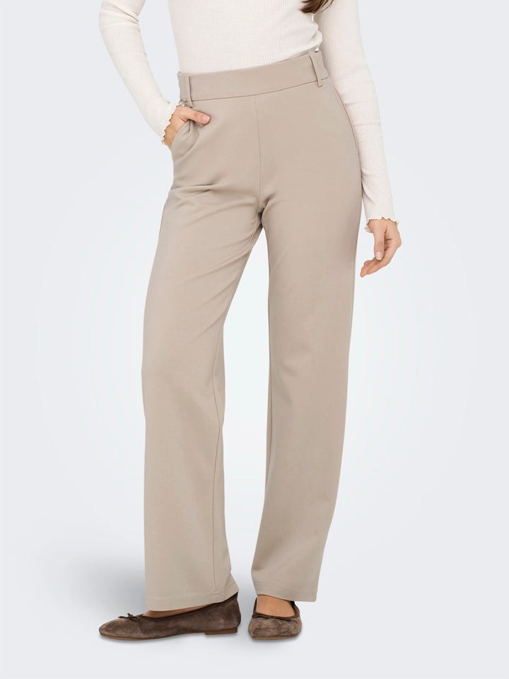 Onlpoptrash Life Mw Straight Pnt No - Beige