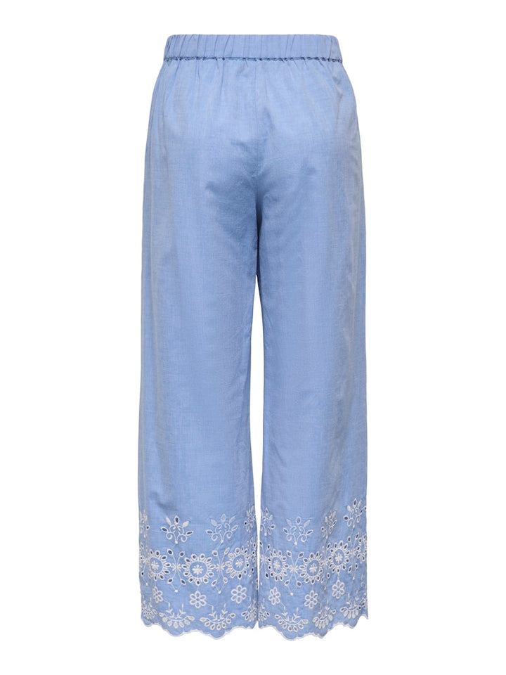 Jdymarina Hw Emb. Ankle Pant Wvn - Lichtblauw