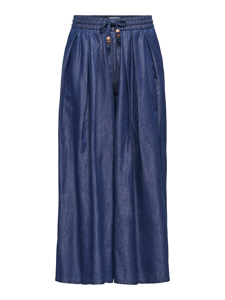 Onlbea Bead Hw Wide Palazzo Dnm Qyt - Blue Denim