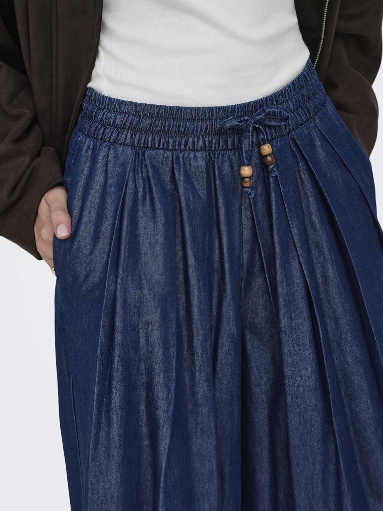 Onlbea Bead Hw Wide Palazzo Dnm Qyt - Blue Denim