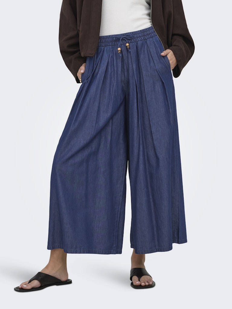 Onlbea Bead Hw Wide Palazzo Dnm Qyt - Blue Denim