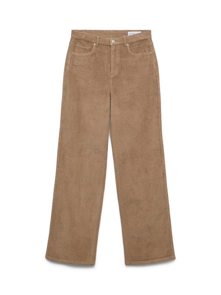 Vmtessa Hr Wide Corduroy Pants Noos - Licht Bruin