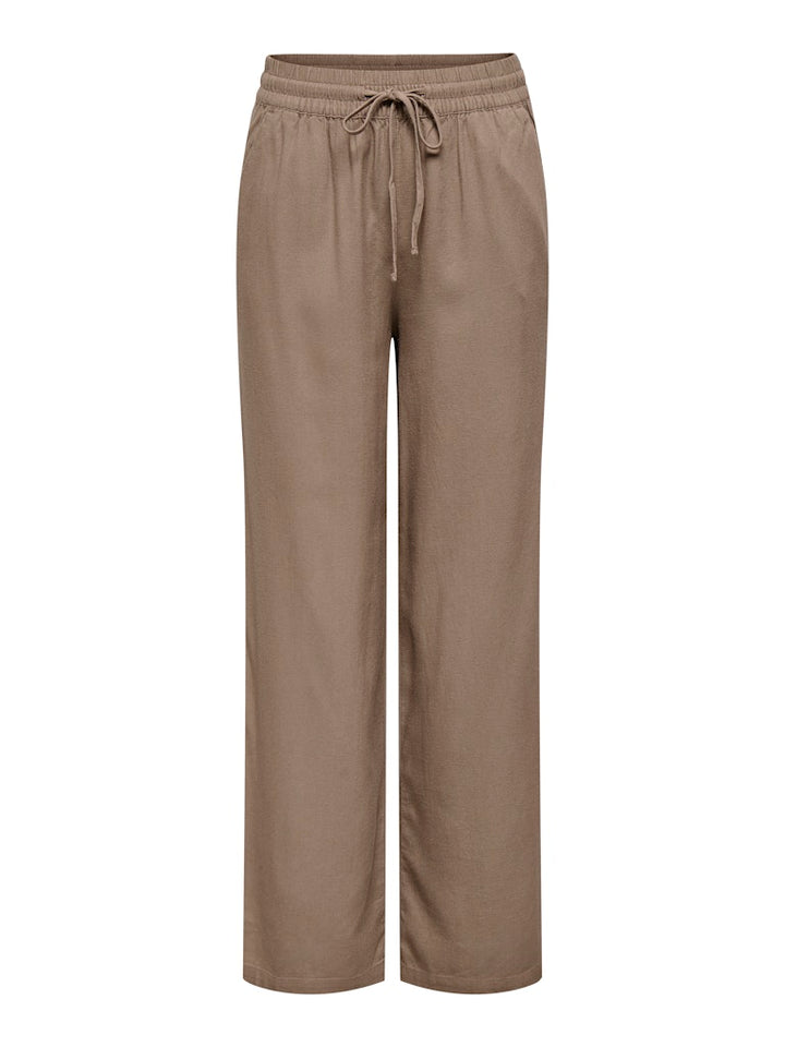 Jdysay Hw Linen Wide Pant Wvn Noos - Taupe