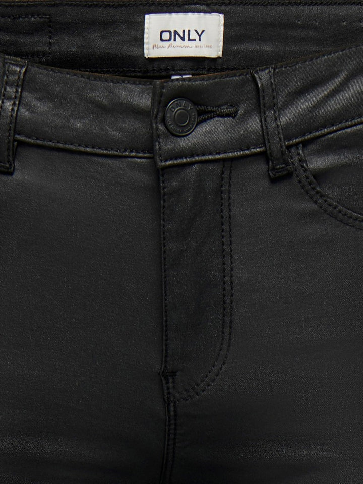 Onlanne K Mid Waist Coated Pnt Noos - Zwart