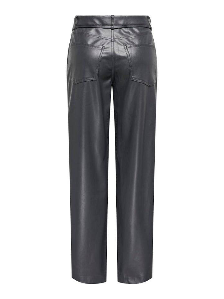 Onlgianna-story Mw Faux Lea Pant Cc Pnt - Grijs