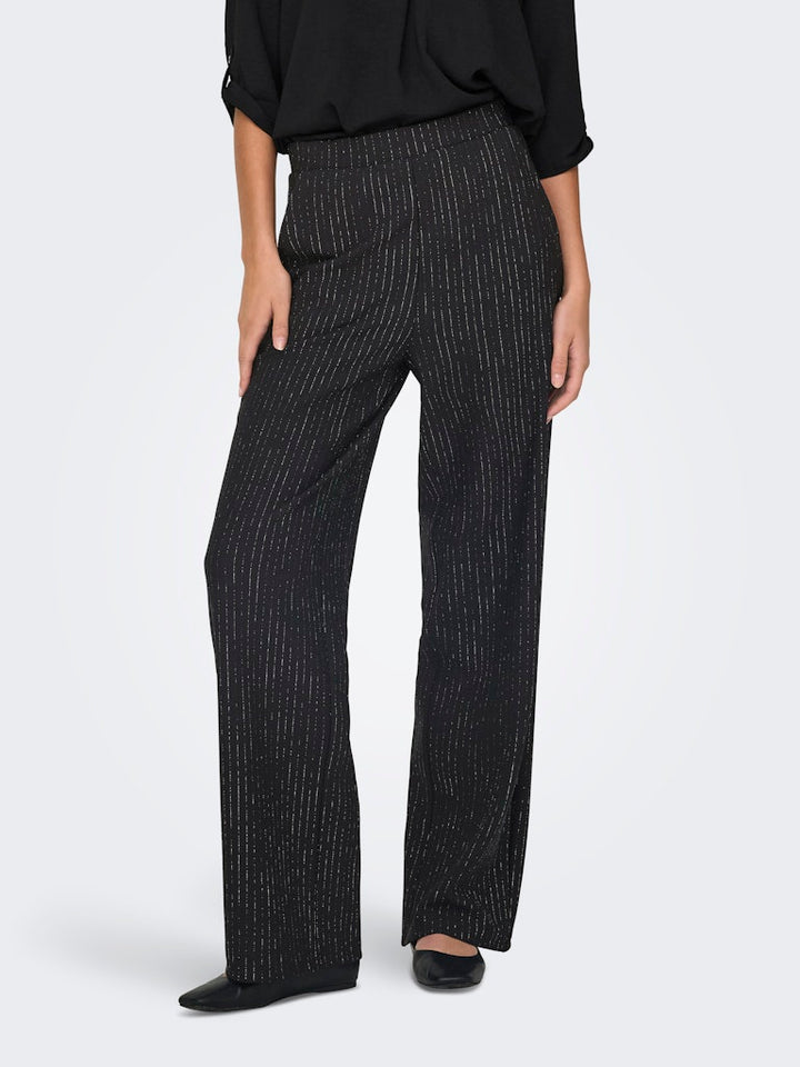 Jdymary Geggo One Lurex  Pant Jrs - Zwart Dessin