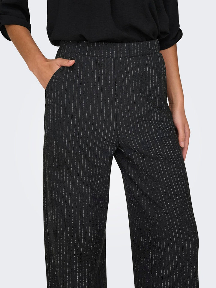 Jdymary Geggo One Lurex  Pant Jrs - Zwart Dessin