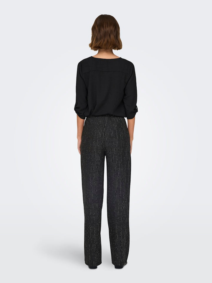 Jdymary Geggo One Lurex  Pant Jrs - Zwart Dessin