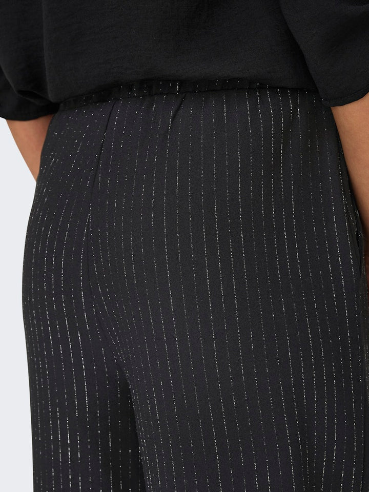 Jdymary Geggo One Lurex  Pant Jrs - Zwart Dessin