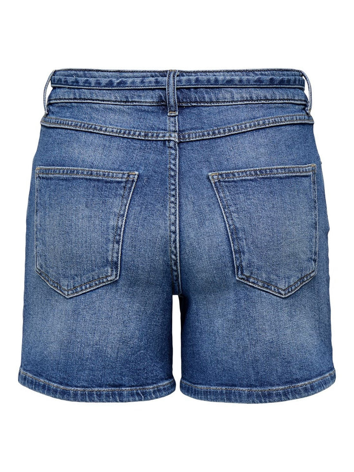 Onlgianna Mw Belted Short - Blue Denim