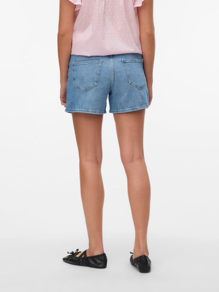 Vmtess Mr Short Dnm Shorts Mix Ga N - Blue Denim