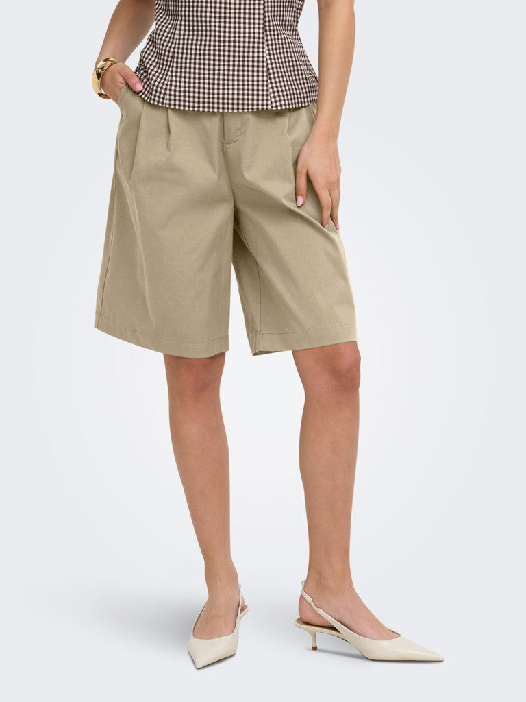 Onlanny Hw Baggy Bermuda Shorts Pnt - Zand