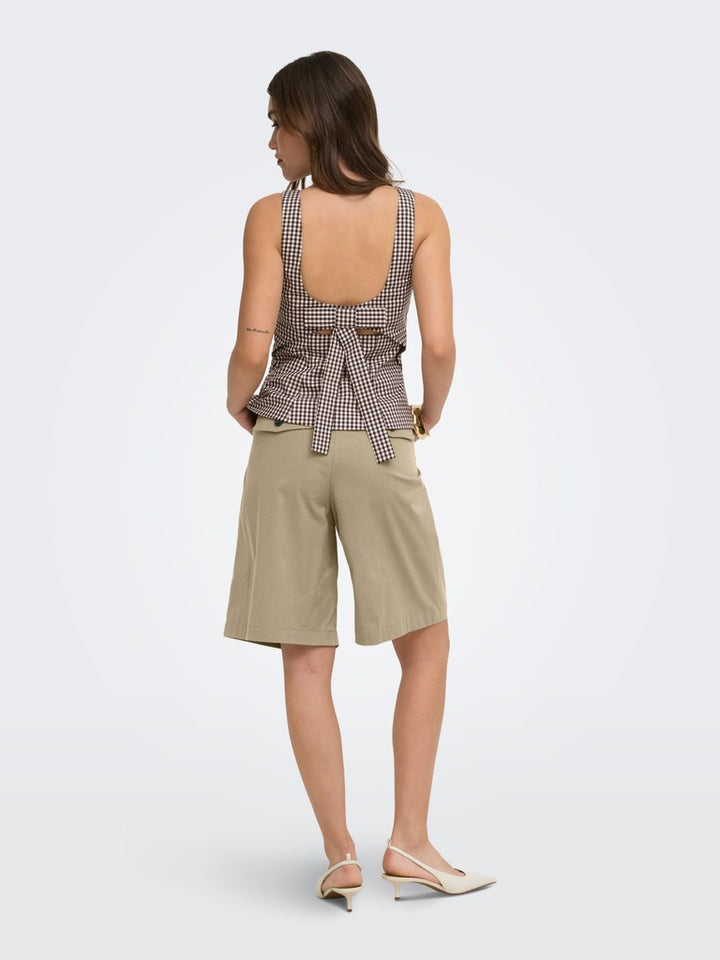 Onlanny Hw Baggy Bermuda Shorts Pnt - Zand