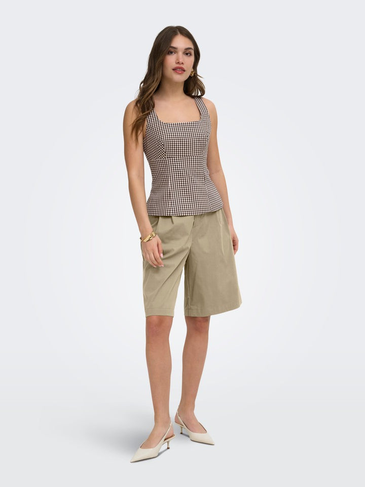 Onlanny Hw Baggy Bermuda Shorts Pnt - Zand