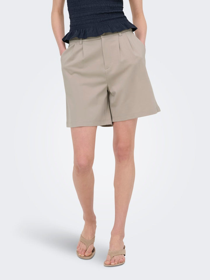 Onlpoptrash Life Hw Loose Shorts Pnt - Beige