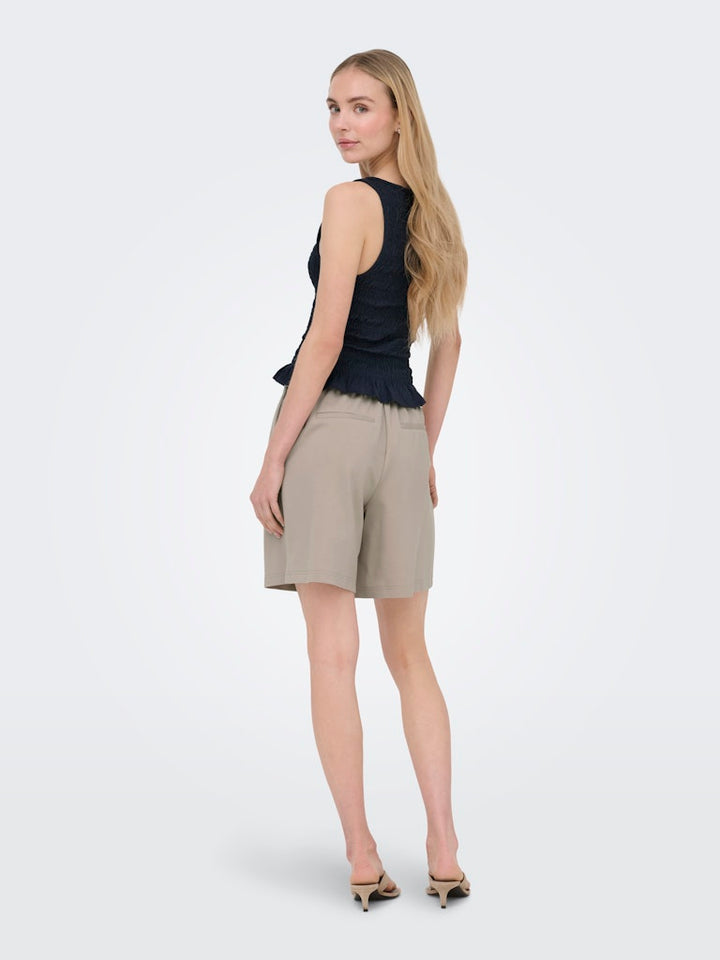 Onlpoptrash Life Hw Loose Shorts Pnt - Beige