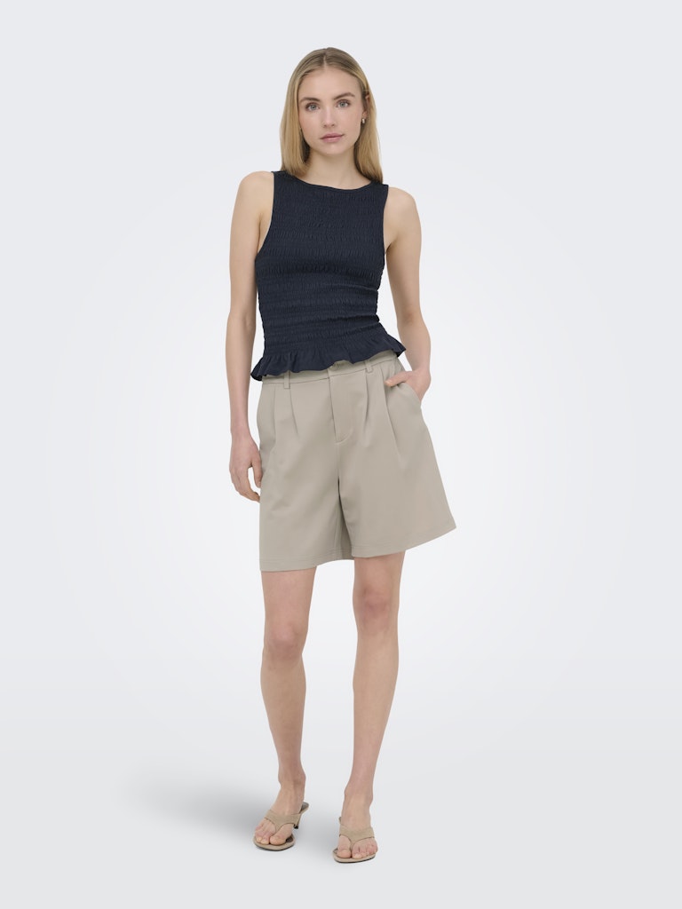 Onlpoptrash Life Hw Loose Shorts Pnt - Beige