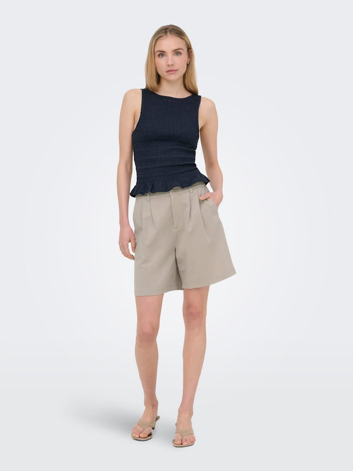 Onlpoptrash Life Hw Loose Shorts Pnt - Beige
