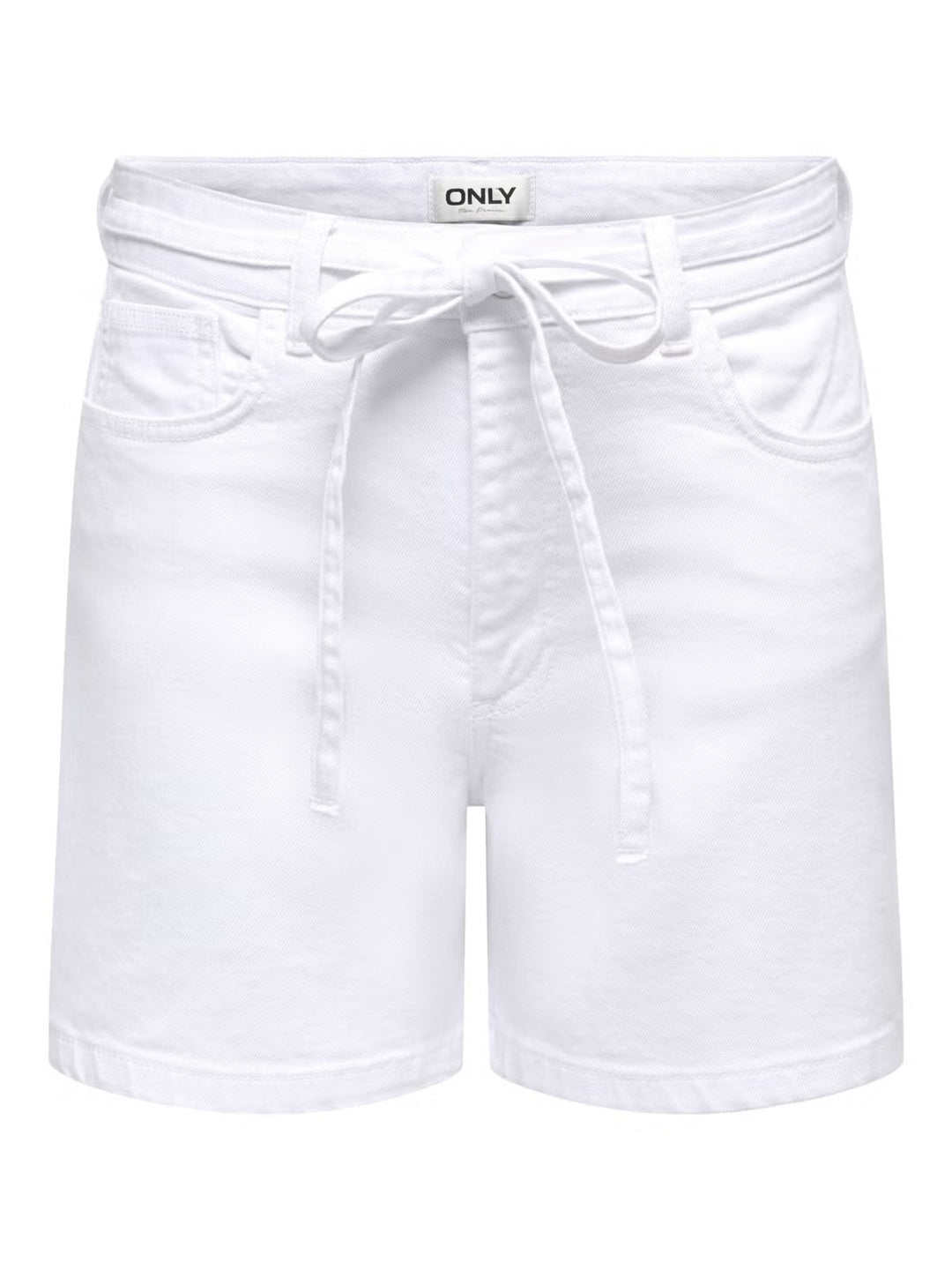 Onlgianna Mw Belted Shorts Azg Dnm Noos - Wit Dessin