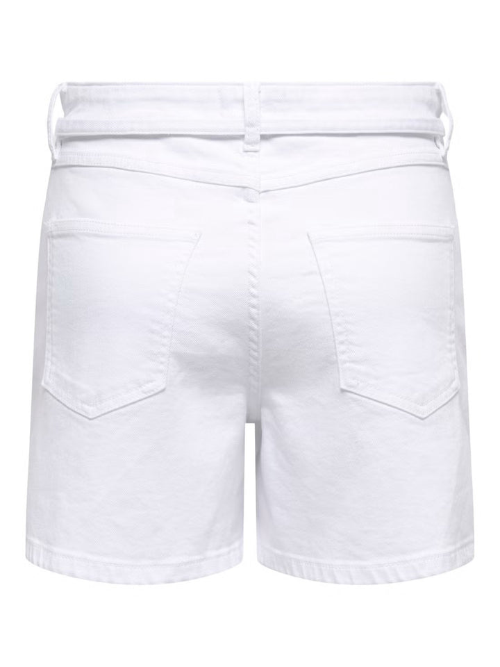 Onlgianna Mw Belted Shorts Azg Dnm Noos - Wit Dessin