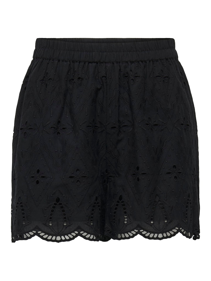 Onlfrani Emb Pull Up Shorts Wvn - Zwart