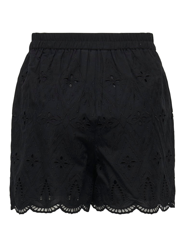 Onlfrani Emb Pull Up Shorts Wvn - Zwart