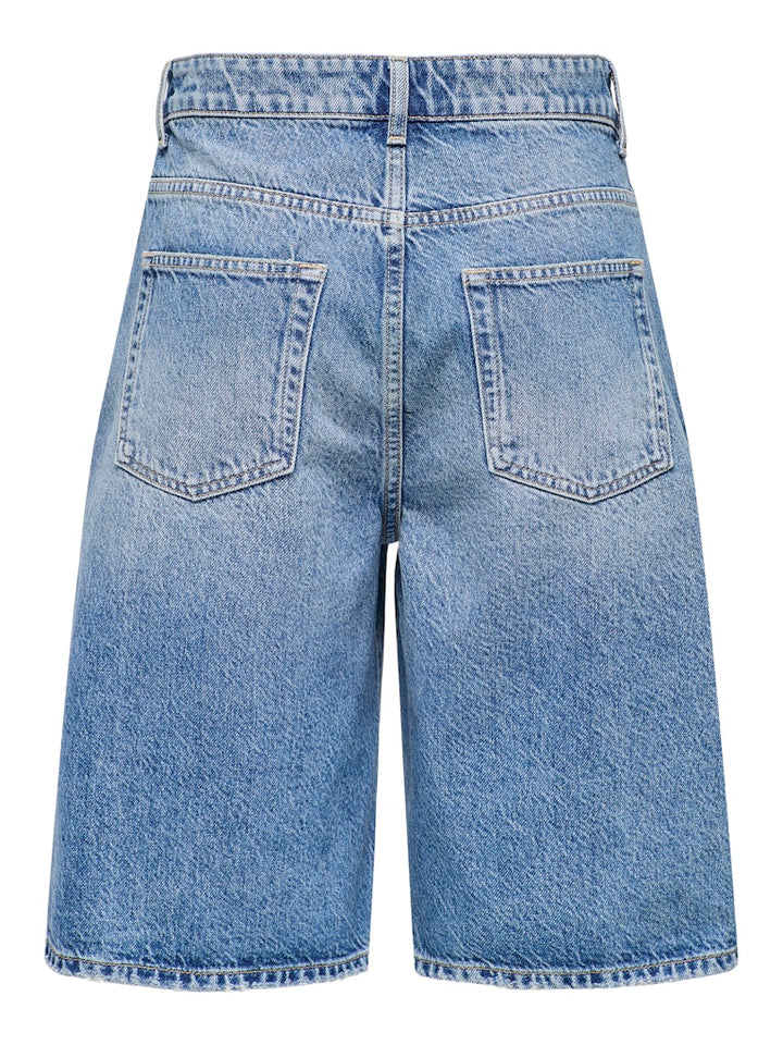 Onlmate Reg Baggy Long Shorts Dnm Noos - Blue Denim