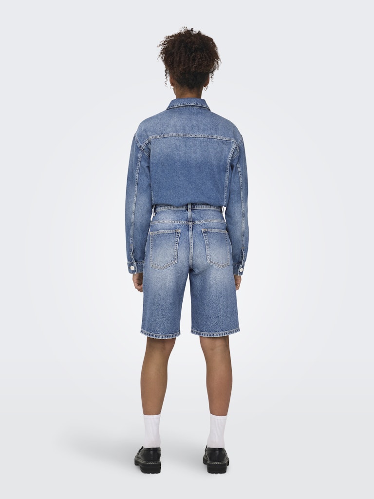 Onlmate Reg Baggy Long Shorts Dnm Noos - Blue Denim