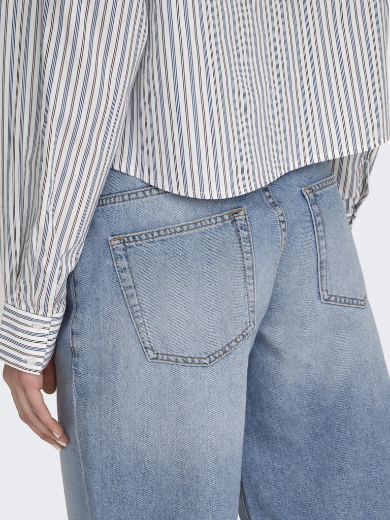 Onlloran Bermuda Shorts Wide Dnm Pim - Blue Denim