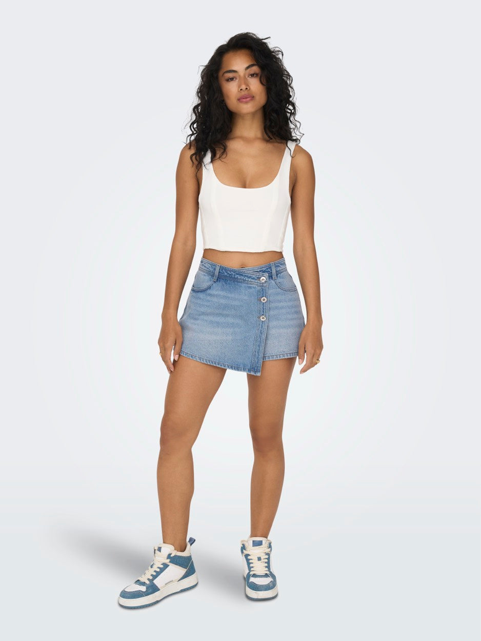 Onllesly Reg Lb Dnm Skort Bj Noos - Blue Denim