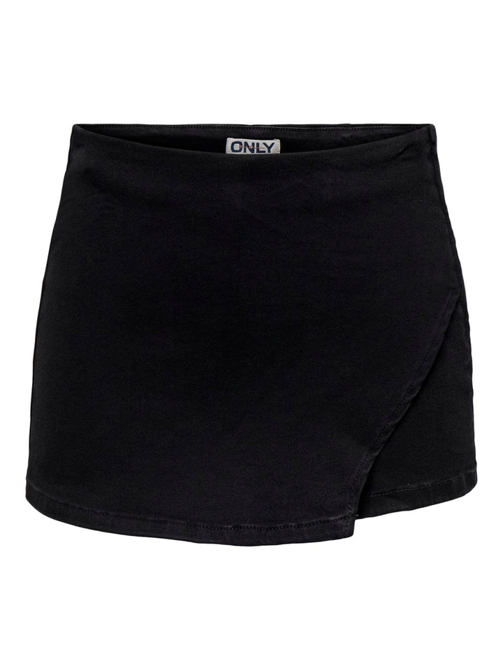 Onlmist-yasmine Mw Wrap Skort Dnm - Zwart