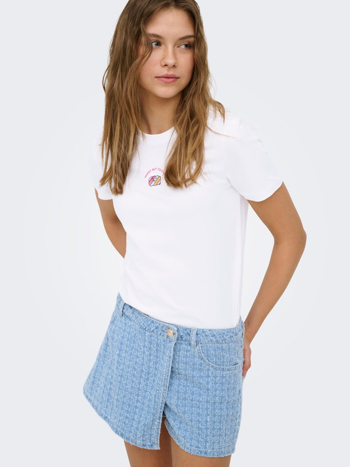 Onltexas Boucle Reg Dnm Skort Bj - Lichtblauw