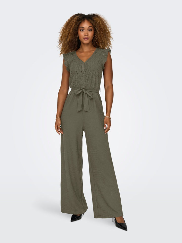 Onlelisa S/l V-neck Jumpsuit Jrs - Army