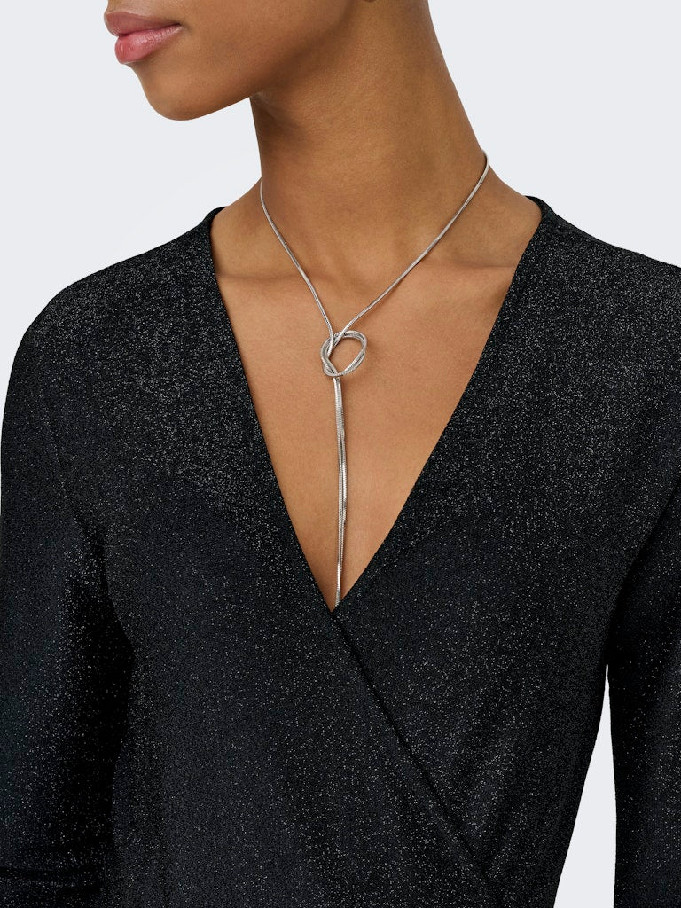 Onlrich L/s Glitter Jumpsuit Jrs - Zwart